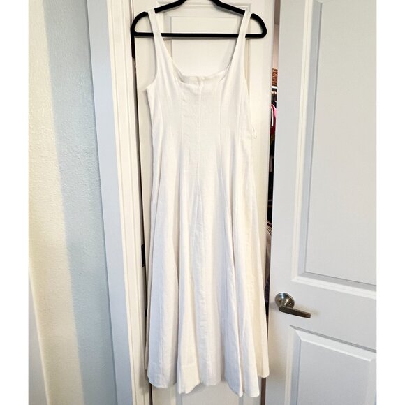 Zara Linen Strappy Midi Dress- Size Small- New- Never Worn- white linen dress - Picture 3 of 4